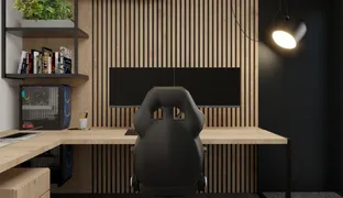 Cabinet with wood accent