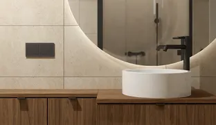 Bathroom carved in the rock