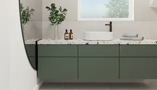 Łazienka z akcentem zieleni