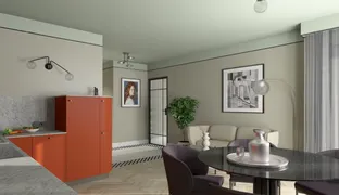 Flat in vintage style