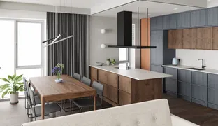 Living area in the Yacht Park flat in Gdynia