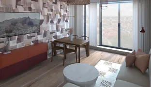 Projekt salonu i kuchni przy Mostowej w Poznaniu