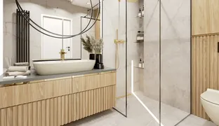 Ground floor villa - bedroom and bathroom