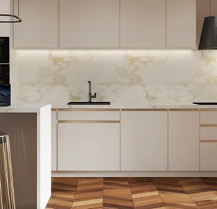 Klimatyczne i intrygujące wnętrze salonu z kuchnią