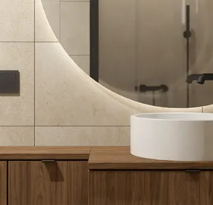 Łazienka wykuta w skale