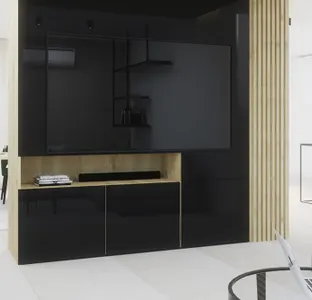 Living room with a touch of wood