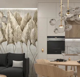 Design of living area in a flat in the Platanovy estate