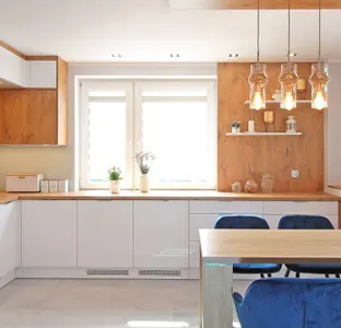 Realisation of a kitchen with oak lancelot