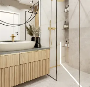 Ground floor villa - bedroom and bathroom