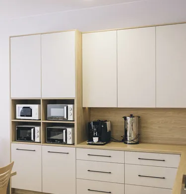 Furniture for administrative offices and kitchen fittings
