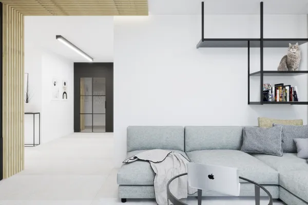 Salon z akcentem drewna, Realization image 3