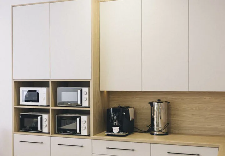 Furniture for administrative offices and kitchen fittings